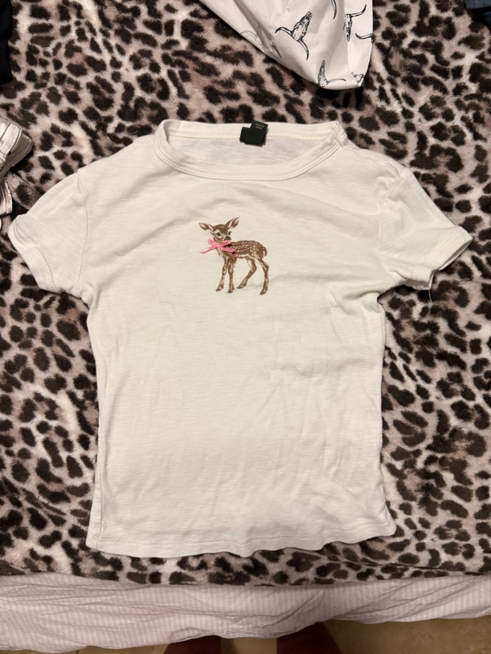 wild fable White Ribbed Crewneck Tee